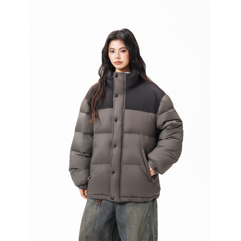 90%绒新标有报告立领撞色韩版宽松羽绒服外套Y988/P350现货,男装羽绒服,星座202-3