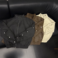 高品质软蛋白皮春季夹克W2828P115M-3XL，男装夹克，电商C313