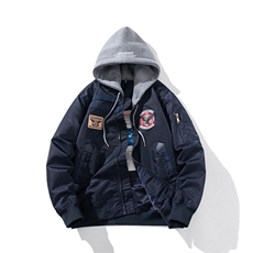 深蓝色【春秋薄款】带帽可脱