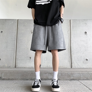 8XL-M 特大码短裤男美式个性潮麂皮绒运动短裤男五分裤DK1535P25图片