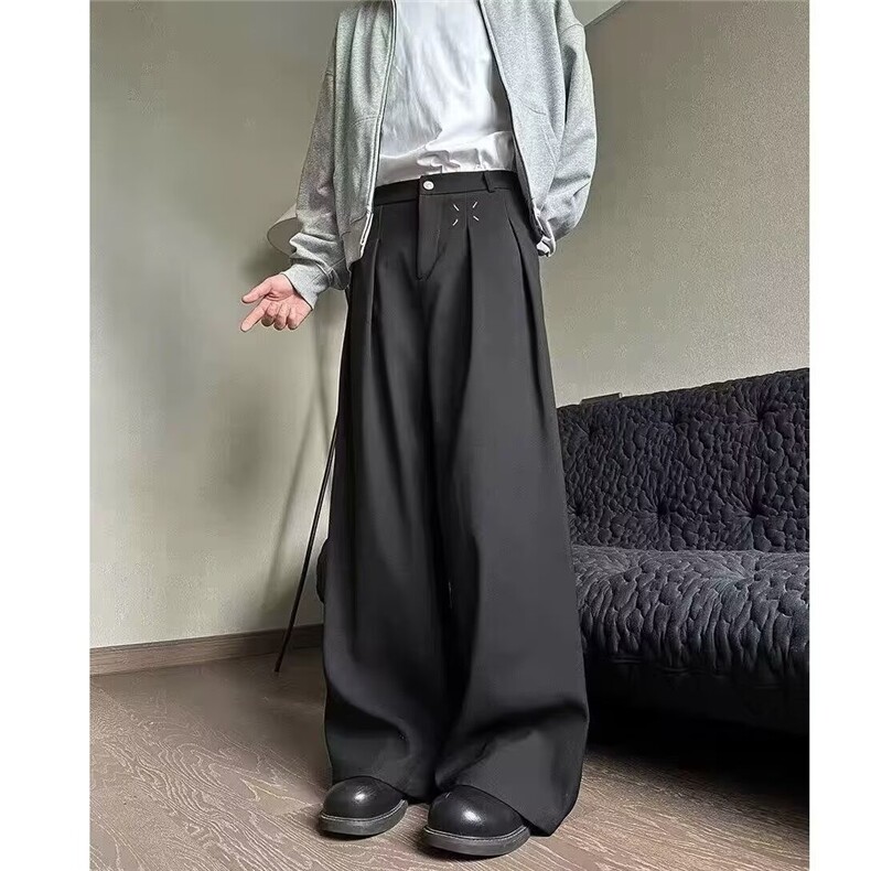 1506/Q3350/P39美式立体解构西裤阔腿裤直筒休闲裤宽松拖地裤,男装西裤,星座1506