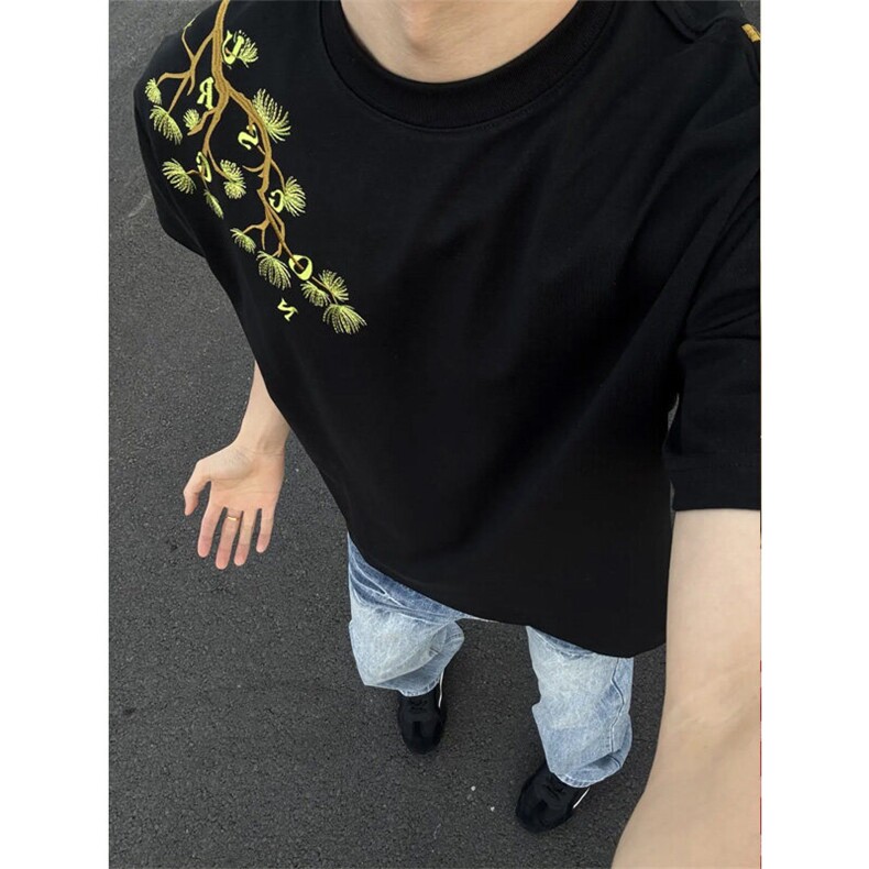 【有货】DXT988LL-特P35cleanfit重磅刺绣短袖小领口t恤男,男装T恤,星座1007（原301D）