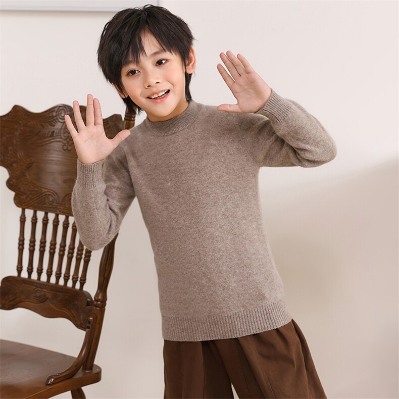 儿童男女同款羊毛衫时尚百搭通勤简约休闲，童装儿童羊毛衫，博飞羊绒