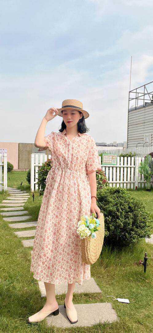 纯苎连衣裙小衫裤子裙子衬衣 时尚风 风淑女风休闲风，女装连衣裙，川哲