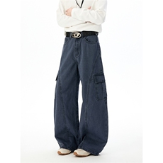 6155秋冬版型洗褪高质量弯刀100棉拼接工装休闲裤(P65X108)13，男装休闲裤，电商C315