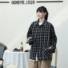 秋季刺绣格子外套中性风917-1-25139P75，女装短外套，星座917-1