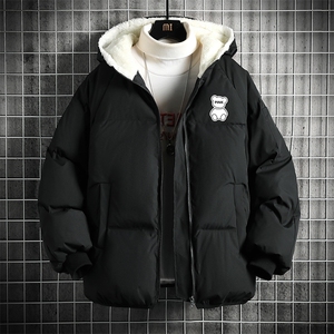 控128加绒面包服男大码羊羔毛衣男MY16292-P100图片