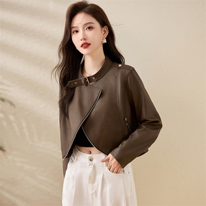 海宁皮衣女真皮绵羊皮2025年新款休闲短款高端皮夹克女士外套春秋图片