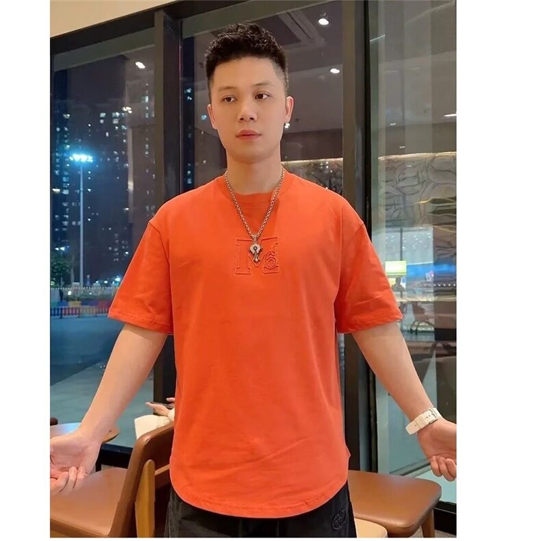 时尚2025春夏新款百搭重磅棉质T恤ins慵懒百搭潮流无品牌简约新款,男装T恤,星座715-4