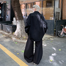 秋季新款港风美式设计感痞帅翻领牛仔夹克外套男潮insJK1392-P68，男装工装外套，星座313A(原308A-2)