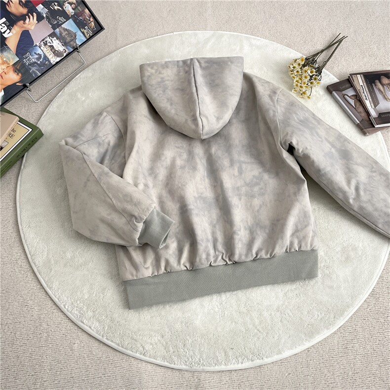 冬季新款加绒连帽外套潮流宽松休闲加厚保暖棉衣外套,男装棉衣,星座410-6（原星座1304-1）