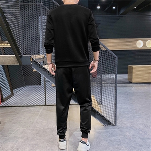 秋季新潮男士休闲韩版运动套装男卫衣青年两件套跑步健身S801-P35图片
