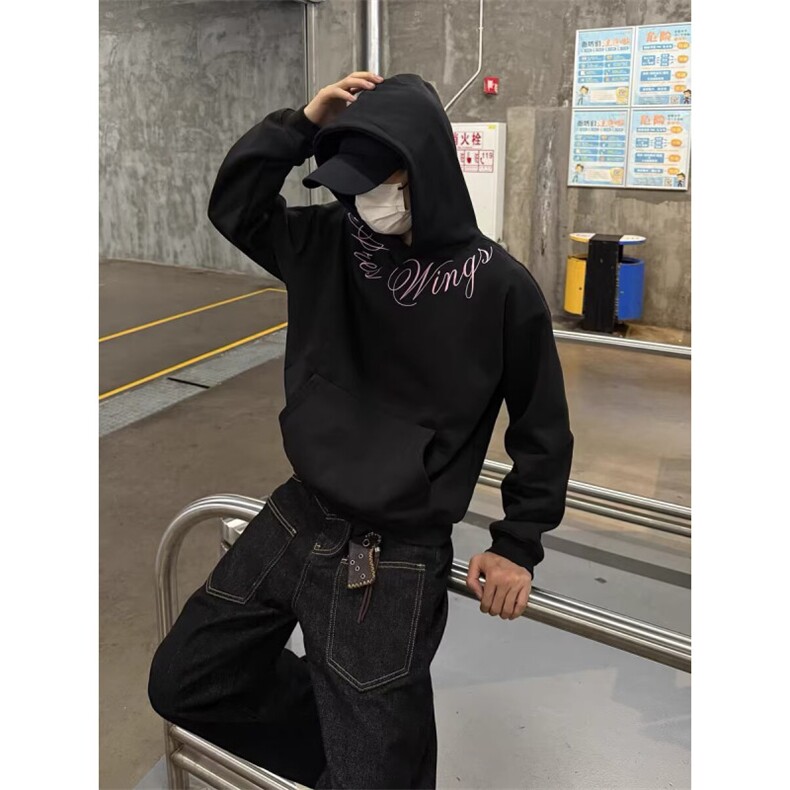 欧货高端华夫格卫衣男轻熟风宽松长袖质感t恤纯色百搭打底polo衫，男装Polo衫，星座506A