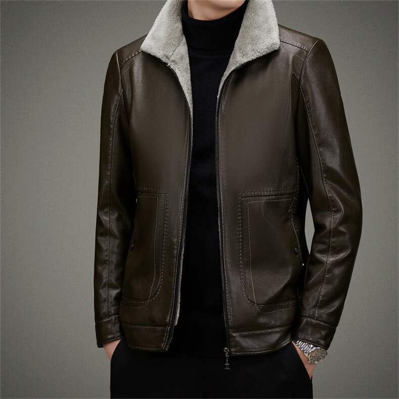 AW2206钱塘2020-3秋冬季厚款商务休闲简约羽绒中年男士外套P190,男装皮衣,钱塘207-3