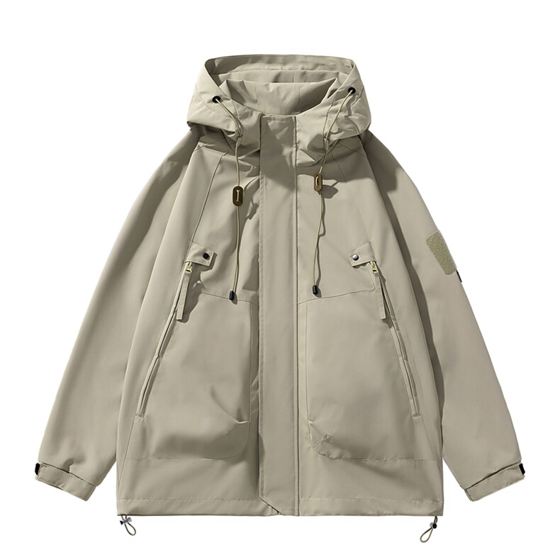 冲锋衣男高品纯色宽松夹克外套DSA157B-J90-P60,男装夹克,电商A157B