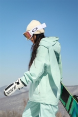 保暖防风防水兔耳朵户外滑雪服男女银狐绒大码外套M38-P125控178，男装棉衣，电商A001