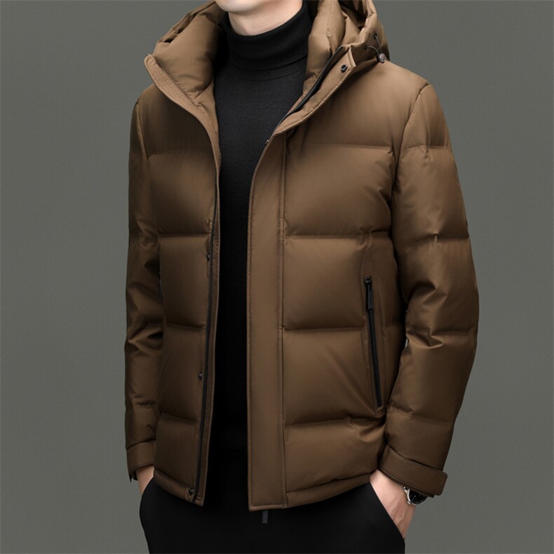 2026冬季男士白鸭绒加厚羽绒服时尚保暖加绒男品质潮服连帽外套,男装羽绒服,钱塘6003（原4033）