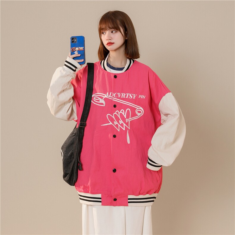 秋款潮流休闲宽松情侣刺绣夹克外套JK9107/P95,男装夹克,星座202-3