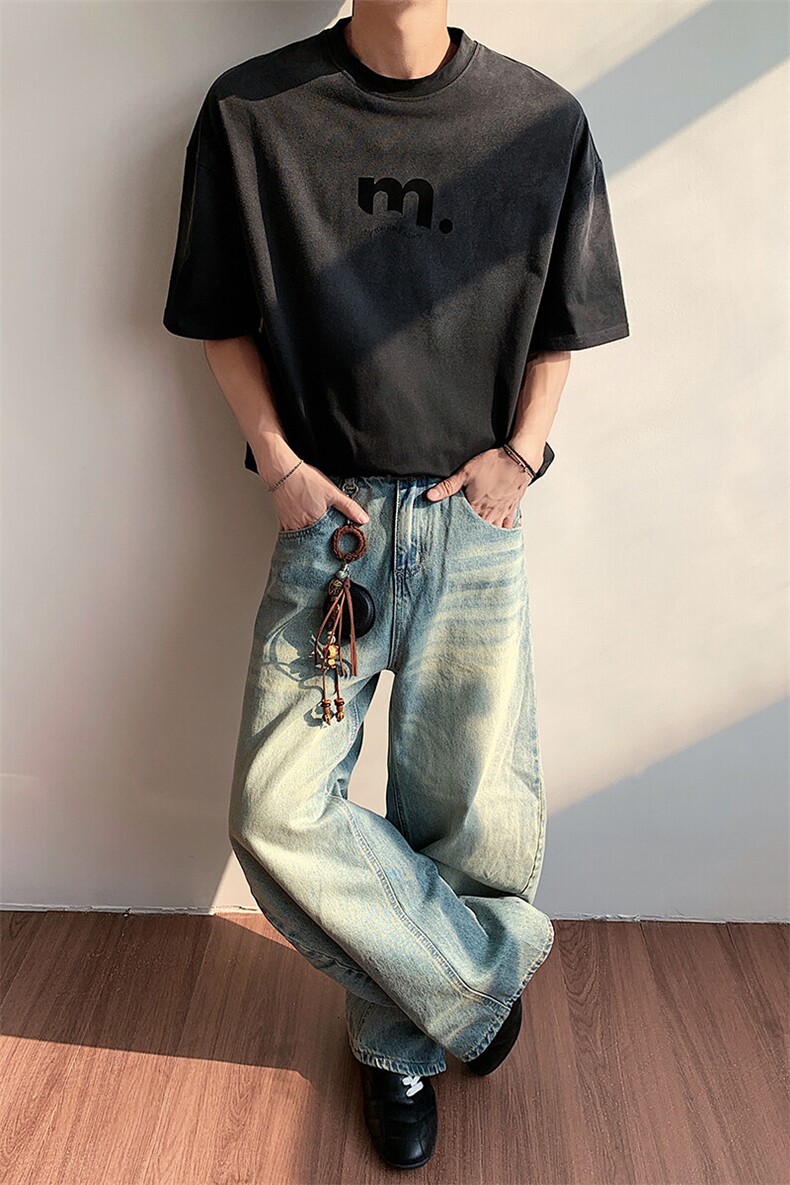 25夏新男高质量印花扎染高工艺全棉短袖T恤705-1-T011-P45无差价,男装T恤,星座705-1
