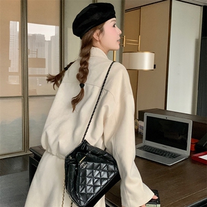 米白色短款jk小西装外套女2025年秋装新款韩系学院风减龄短款西服图片