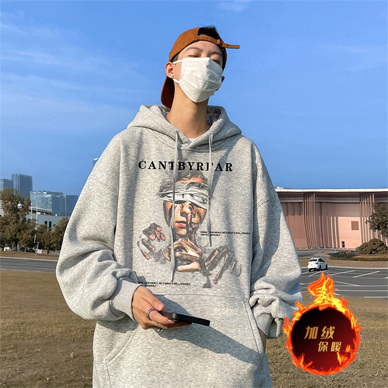 500克重磅秋冬美式加绒加厚卫衣外套 DL512常规特P35绒特P40图片