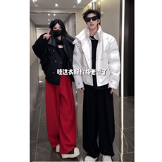 抖音冬季时尚美式假两件宽松棉服保暖棉衣男M221-P145(网图，男装棉衣，电商B267