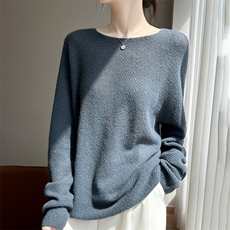 2025年秋季通勤圆领时尚百搭通勤简约休闲短袖，女装羊绒衫，多娇羊绒