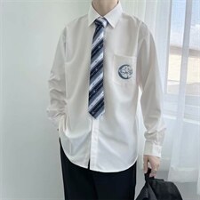长袖白衬衫男2023春季新款潮DK17P33，男装衬衫，星座1116-2