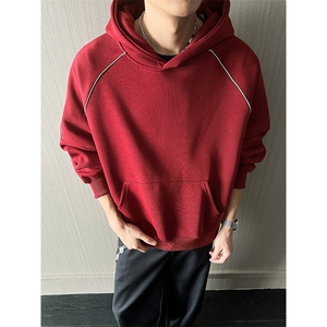 500克重磅无帽绳拉链连帽卫衣硬挺加绒奥粒绒外套男 RH5341JR-P61图片