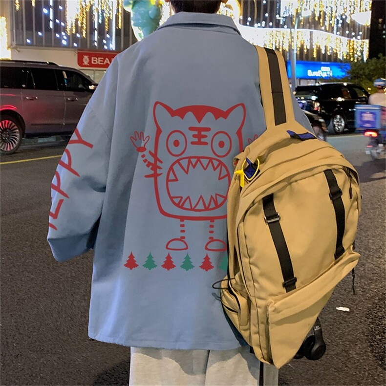 电商DSA028-JKB21V237P452024新款印花港风立领夹克休闲外套男,男装夹克,电商A028