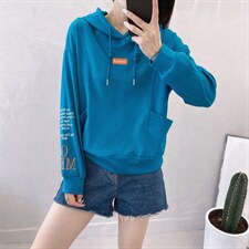 秋季戴帽长袖卫衣帽，女装卫衣/绒衫，薰衣坊