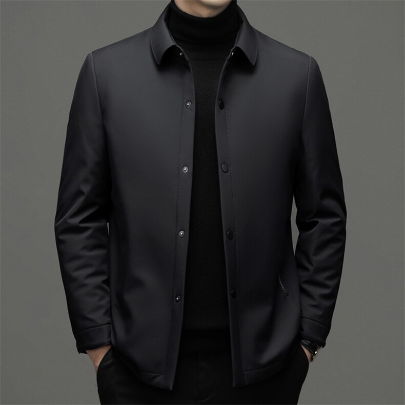 男士羽绒服2023年新款加厚保暖上衣中年冬季商务休闲爸爸装外套,男装羽绒服,电商B212（原钱塘6029）