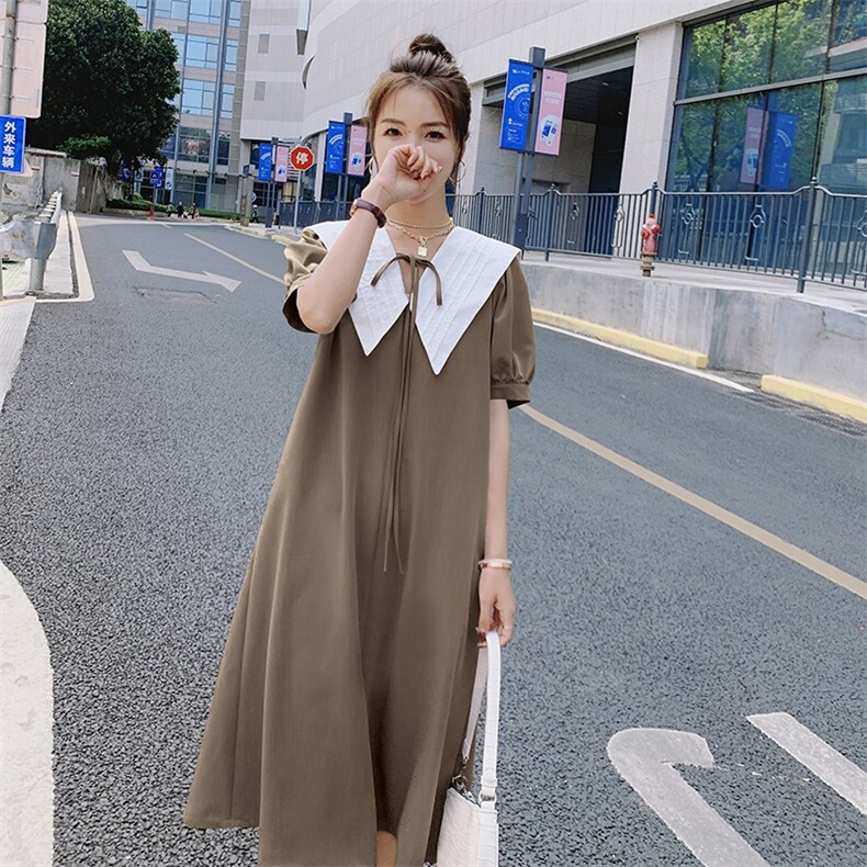 【现货】法式气质大翻领连衣裙088-1872P95K148,女装连衣裙,2C088