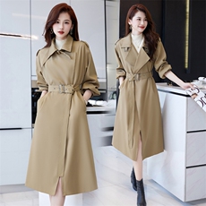 风衣外套女2025年新款秋季韩版宽松休闲高端大牌减龄中长款大衣潮，女装风衣，卡杰菲