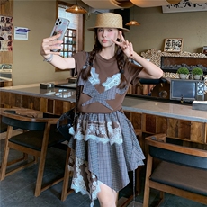 新品设计拼接两件套重工品质款不规则套装裙1156-P160-K248，女装套装/套裙，2C323