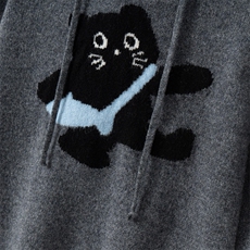 2025时尚百搭通勤简约小猫帽衫儿童羊毛衫，童装儿童羊毛衫，宏杨羊绒