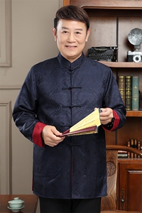 2026年大货春款两面穿风唐装外套男士中老年中式复古盘扣夹克图片