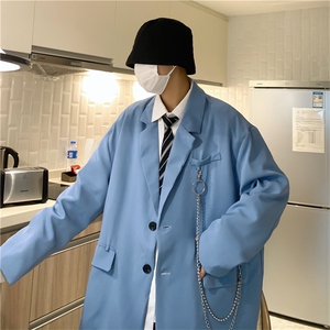 2024春季小西装西服外套男ins上衣英伦单西宽松休闲P60图片