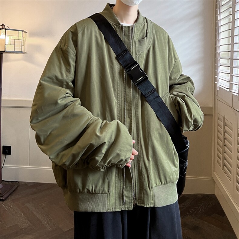飞行员夹克男解构设计棒球领短外套男XH24-P70,男装夹克,电商B367