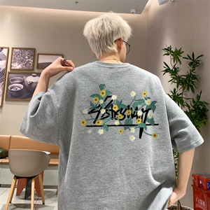 量大优！ 供视频！港风 华夫格短袖T恤半袖男HT217-特P18图片