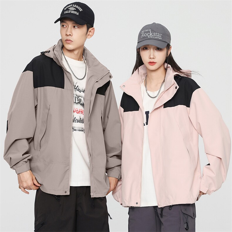 无影墙连帽冲锋衣情侣外套防风防水登山服夹克男JH-JK23657-P45,男装夹克,星座717