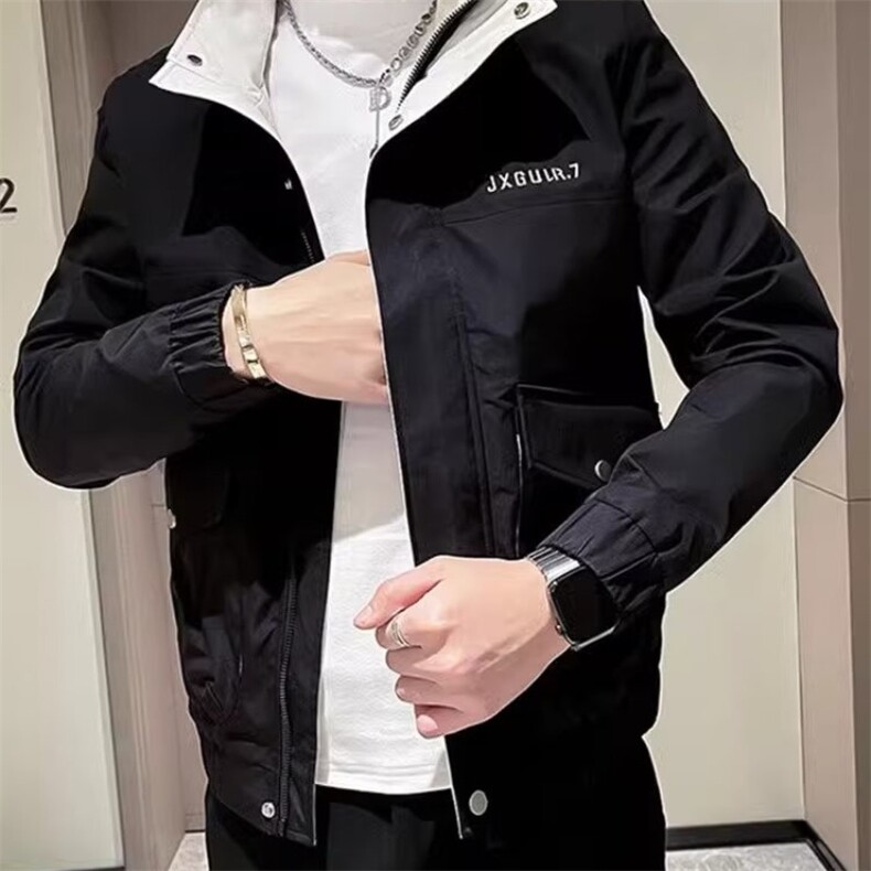 春秋季休闲外套男韩版潮流男装上衣2025新款褂子痞帅春装衣服夹克,男装夹克,星座218-8
