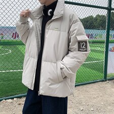 冬季衣男潮牌ins立领夹克纯色面包服外套帅百搭袄W1936-P78，男装棉衣，星座512-4
