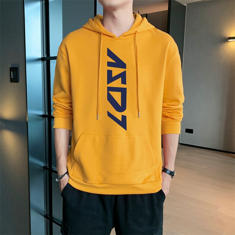 男士2021春秋季新款连帽卫衣宽松潮流百搭潮牌ins炸街DF174T图片