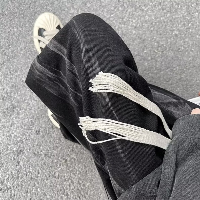 扎染牛仔裤春季高街休闲阔腿长裤潮牌ins痞帅炸街裤子男NZ036-P45,男装牛仔裤,星座1103-2