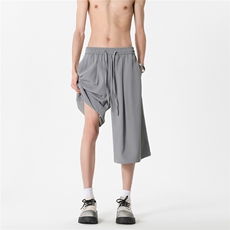 2025夏季新款立体剪裁垂感西裤休闲裤七分裤A017K525P38，男装休闲裤，电商A017