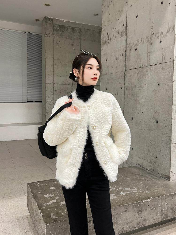 现货，水貂毛拼接皮毛外套，其它，淳沐