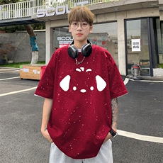 量大优供抖音视频支持得物配合二开美式满天星亮片短袖T恤MTX563，男装T恤，电商A486