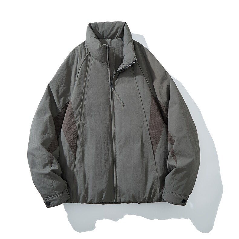 男士短款纯色立领绒服外套 D213-M371-P330图片