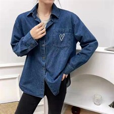 牛仔刺绣衬衫外套，必补单,女装衬衫,Y·Z 羽倬